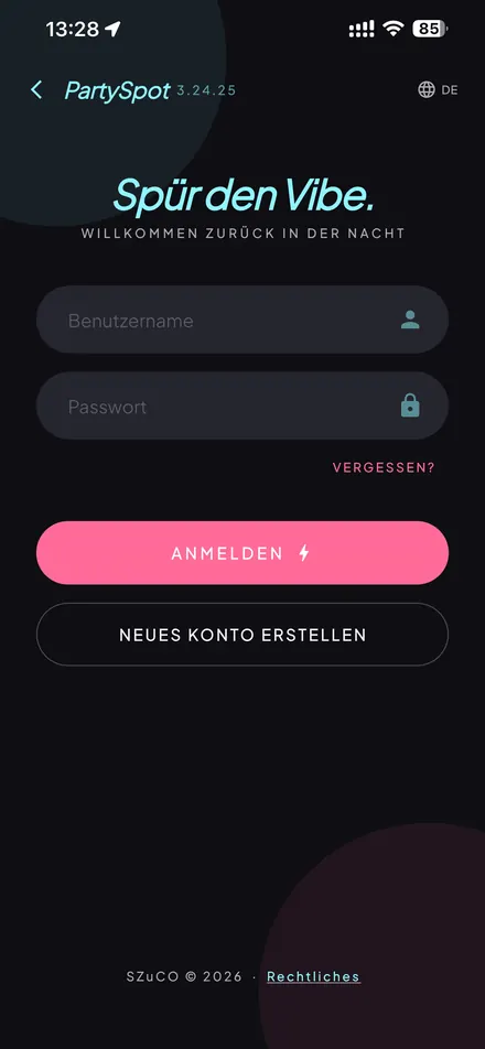 PartySpot — Welcome back