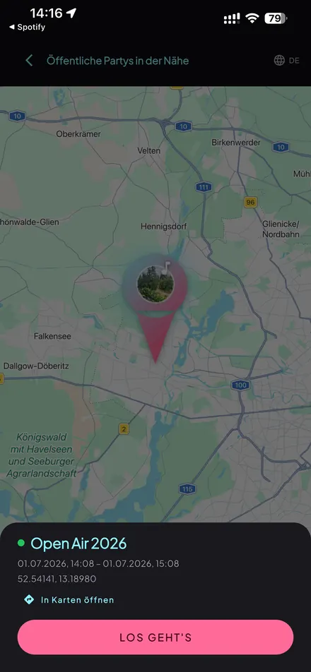 PartySpot — Discover public parties